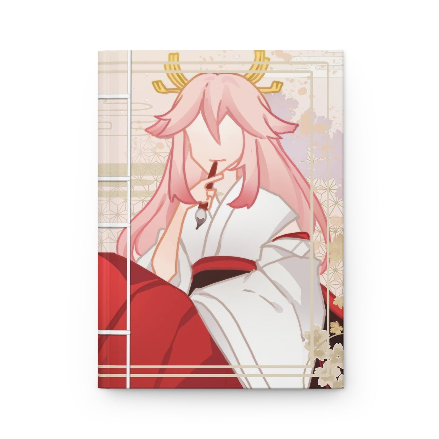 Pretty Please Kitsune Guuji Yae Miko Inspired Journal ; Traditional Light Novel Themed Notebook