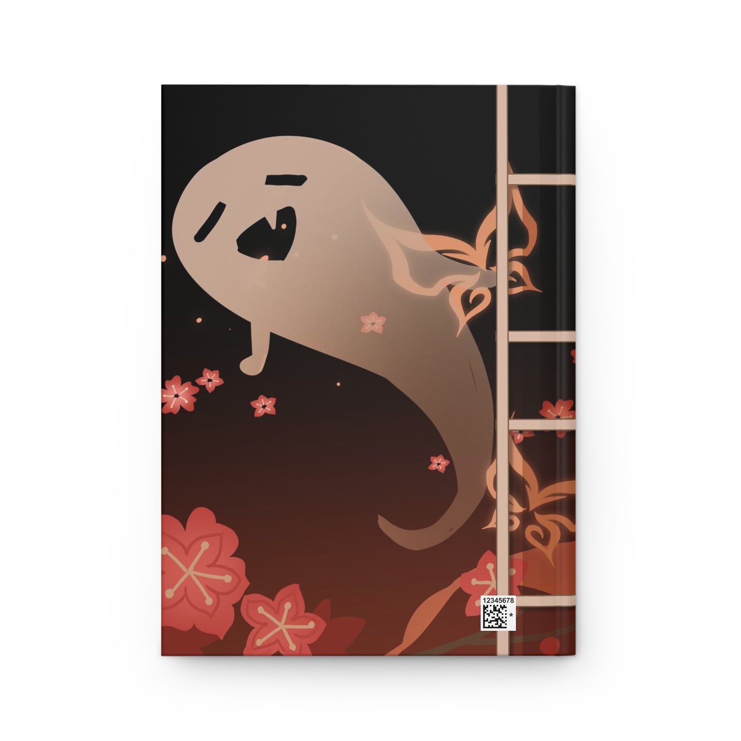 Hu Tao Plum Blossoms and Boo Tao Inspired Traditional Hardcover Journal