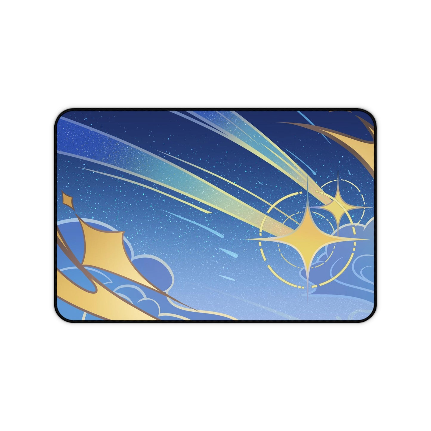 Traveler Inspired Desk Mat | Aether Lumine Celestial Fanmade Namecard Style Genshin Impact Mousepad